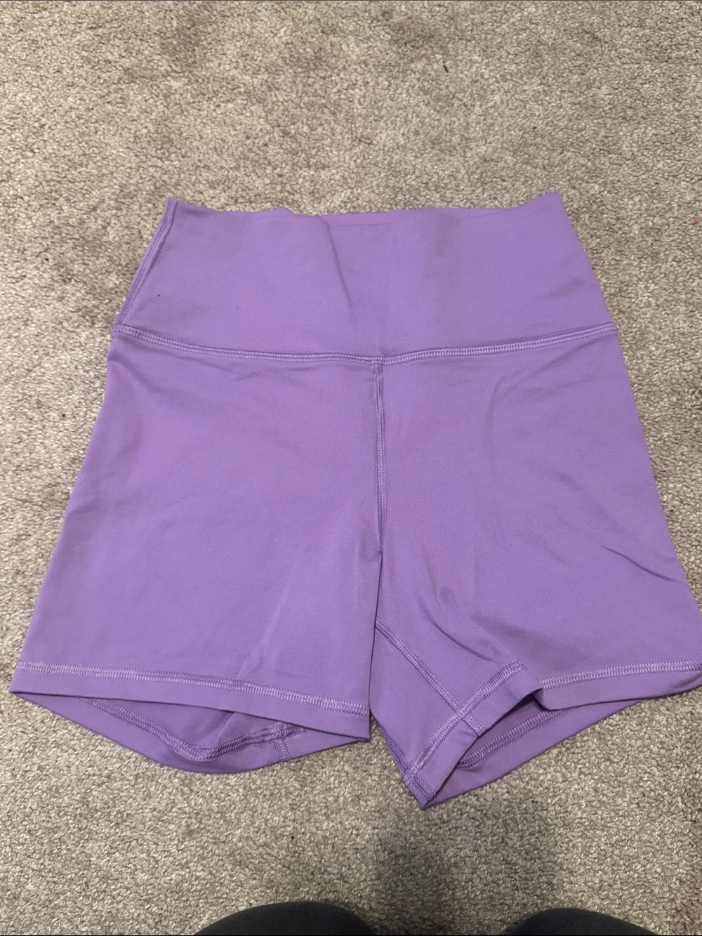 Fleo Lavender High-Waist Athletic Shorts